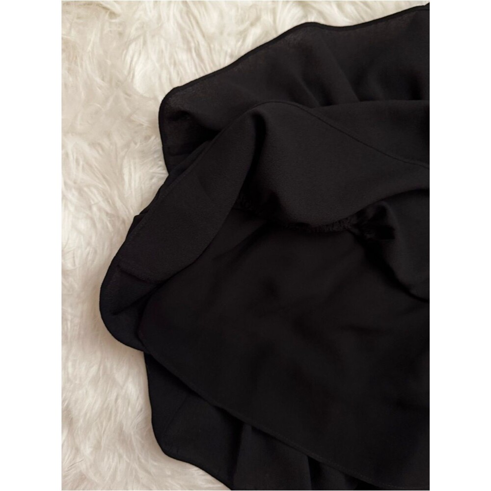 1. State Black Wrap Dress with Ruffle Hem - Picture 6 of 10